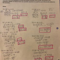 Algebra 1 unit 6 test answer key pdf