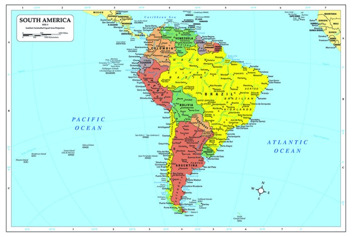 South america map en espanol